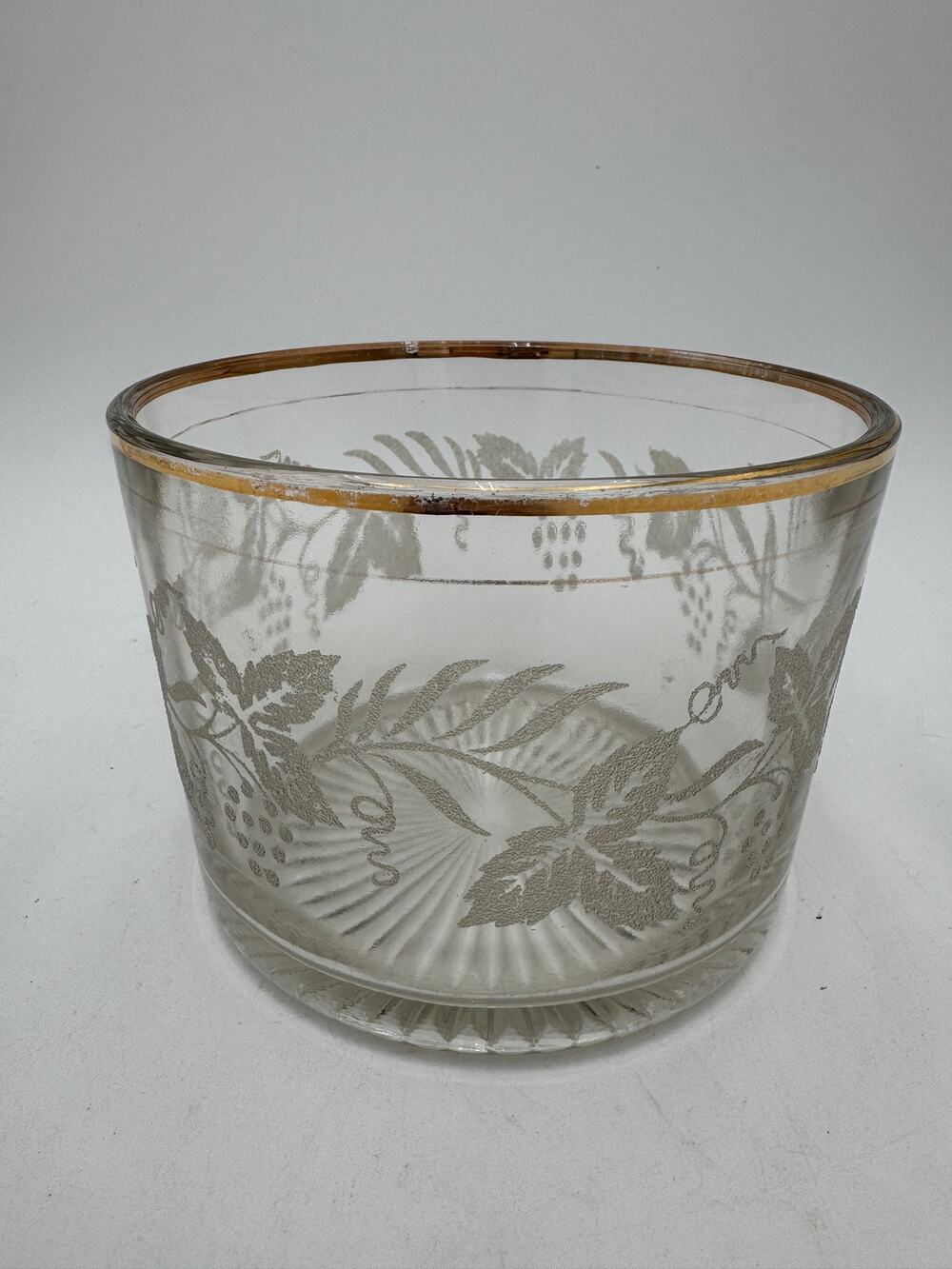 Vintage Cera Grapes Wine Chiller Ice Bucket Signed MCM Barware